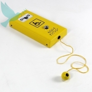 Антивандальная кнопка вызова персонала с вибрацией со шнурком желтая  - Доступная среда