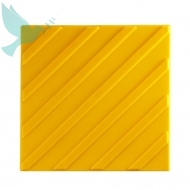 Тактильная плитка ПВХ, жёлтая (диагональ) 300 x 300 мм - Доступная среда