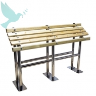 Скамья для инвалидов с деревянными рейками - Доступная среда