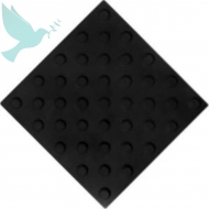 Тактильная плитка полиуретан, цвет черный, 300x300 мм - Доступная среда