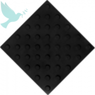 Тактильная плитка ПВХ, черная (конус,линии,диагональ) 300 x 300 мм - Доступная среда